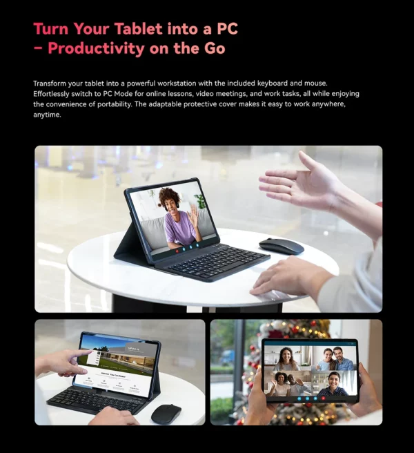 Cubot-Tablette TAB 70 Android 14 Octa-Core, 16 Go de RAM(6 Go + 10 Go), 2025 Go Dean, écran HD + 128 ", 10.95 mAh, GPS, nouveau, 8200 face ID, Face ID – Image 21
