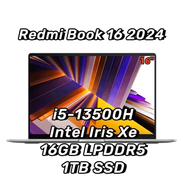 Xiaomi Redmi Ple16 ordinateur portable 2024 Intel Core i5-13500H 16 Go DDR5 + 1 To/512G SSD i5-12450H 16 pouces Notebook Fingerprint Anderson PC – Image 8