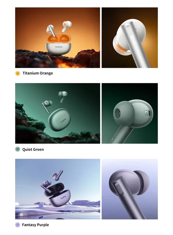Realme Buds Air6 nouvelle Version TWS écouteur 50dB suppression active du bruit casque sans fil Bluetooth 5.3 écouteurs longue veille – Image 15