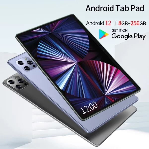 Tab-Tablette Android Version Globale de 10.1 Pouces, 8 Go + 256 Go, Dean, 12/8000mAh, Processeur 10 Cœurs, Prise en Charge 4G/5G, Google Play, Originale, 2024 – Image 23