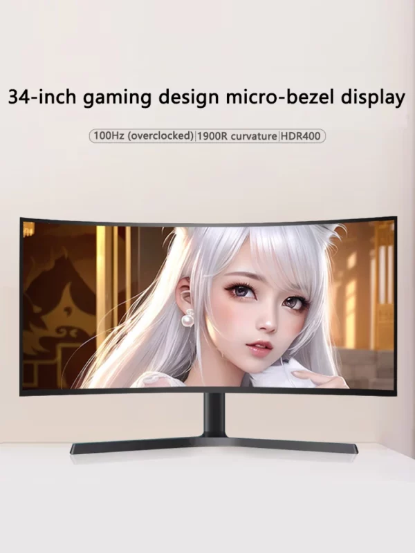 34 "4K IPS panneau plat moniteur natif 100Hz/165hz/180hz concepteur de jeu e-sports bureau d'affaires ordinateur de bureau moniteur LCD – Image 7