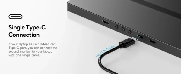 Dopesplay Triple double extension d'écran d'ordinateur Portable FHD 1200P 14.1 pouces moniteurs portables pour ordinateurs portables Windows Mac Android 14-17.3 pouces – Image 13