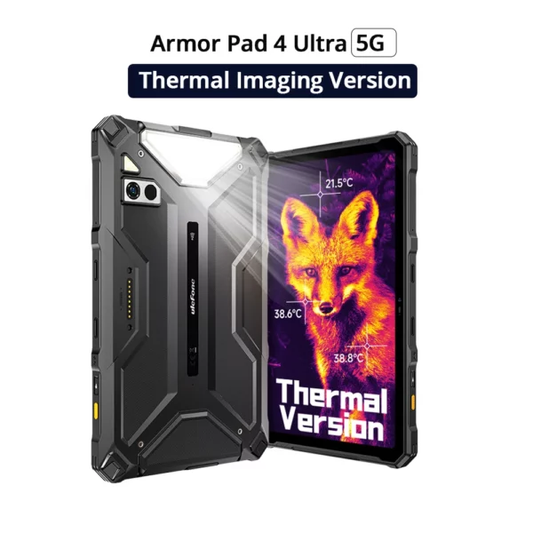 【Première mondiale】Ulefone Armor Pad 4 Ultra 5G Tablette robuste Imagerie thermique 11800mAh 10,36"2K 16GB + 256GB Android 14 Lumière LED – Image 14