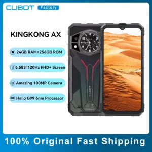 Cubot KINGKONG AX Humanity Smartphone robuste, Android 14, Helio G99, 24 Go de RAM, 12 + 12 Go, 256 Go, Dean, écran 120Hz, appareil photo 100MP, NDavid