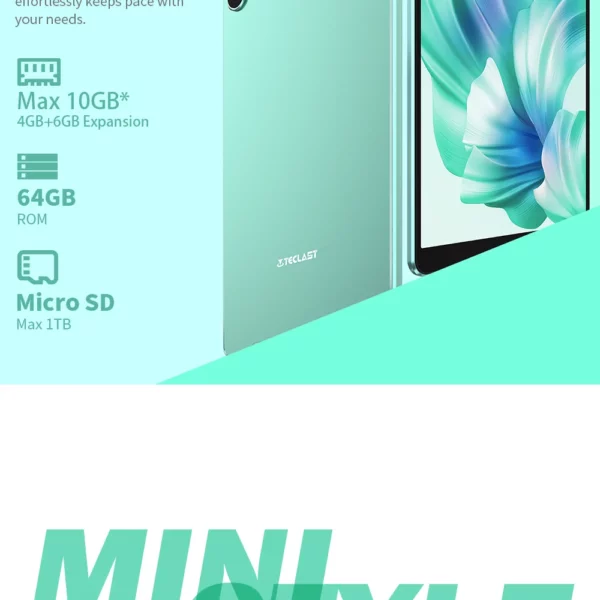 Patch last-Tablette Allwinner A523, 8 cœurs, 2024 GHz, 10 Go, 4 Go, 6 Go, P85T 1.8 doyen de mémoire vive, 8 pouces, 800 × 1280iPS, WiFi 5G, 4G, 5000mAh, Type-C, 64 Go – Image 15
