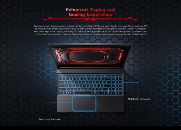 World Premier CHUWI GTBook i5-12450H RTX 3050 ordinateur portable de jeu 15.6 pouces écran FHD 16GB RAM 512GB SSD corps métallique ordinateur portable dédié – Image 17