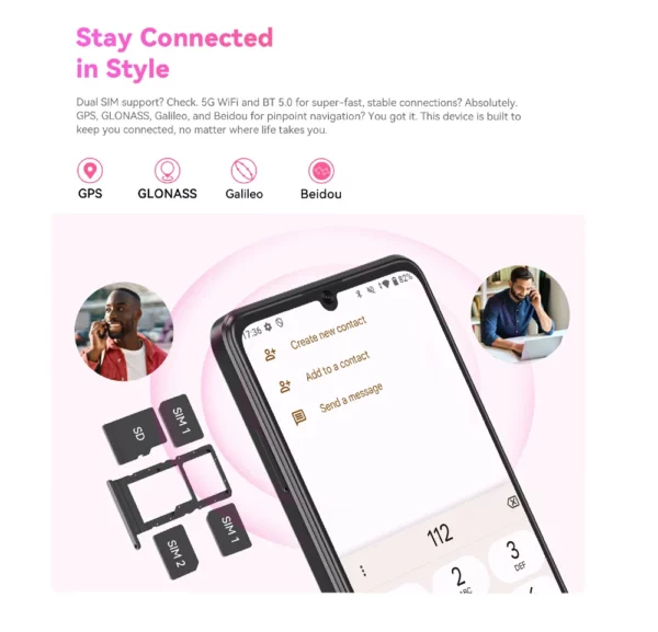 Cubot A30 Smartphone , Android 14, 4G, 16 Go, 6 Go + 10 Go de RAM, 128 Go de RAM, Dean 90Hz, écran 6.745 ", 5100mAh, caméra arrière 48MP, Face ID – Image 23