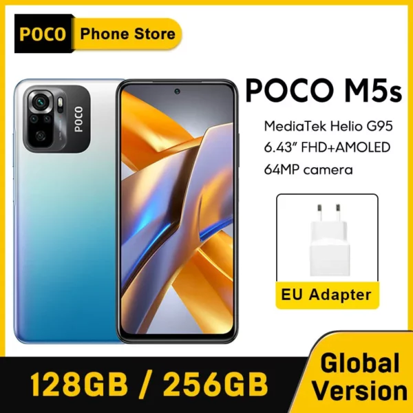 POCO-Smartphone Global Version M5s NDavid, MTK G95, écran AMOLED 6.43 ", 5000mAh, 33W, appareil photo 64MP