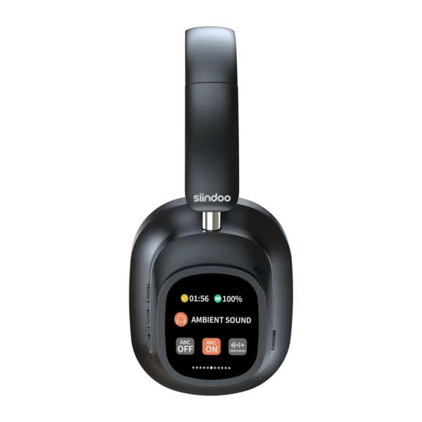 Siindoo JH-ANC930Plus casque sans fil hybride, casque antibruit actif avec écran LED à commande tactile multi-magnétique – Image 17