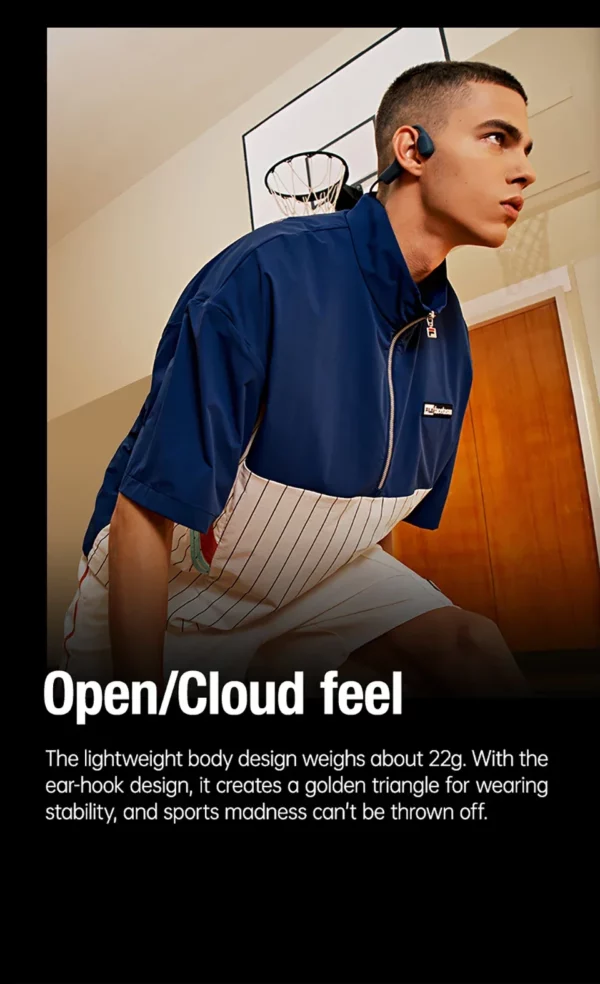Sanag A30S AirRun sans fil Bluetooth 5.3 écouteur oreille ouverte Conduction d'air 360 °   Casque sonore panoramique Casque étanche IPX7 – Image 18