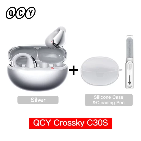 QCY Crossky C30S écouteurs sans fil à oreille ouverte haute résolution avec LDAC écouteurs à pince Bluetooth 6.0 Clip sur OWS casque de sport 40 heures – Image 8