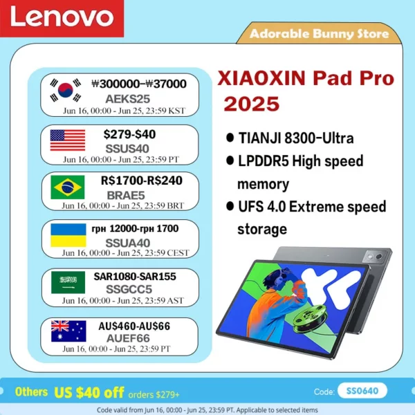 Lenovo XIAOXIN Pad Pro12.7 2025 divertissement bureau apprentissage jeu tablette Super Interconnexion Tianji 8300 2.9k 144Hz gris
