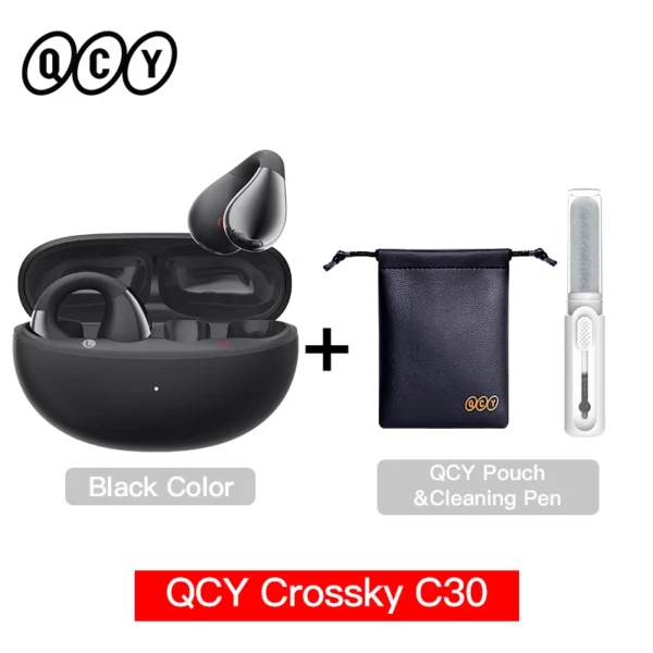QCY Crossky-Écouteurs à clip d'oreille C30, Bluetooth 5.4, sans fil, oreille ouverte, écouteurs de sport TWS, écouteurs à connexion touristique – Image 22