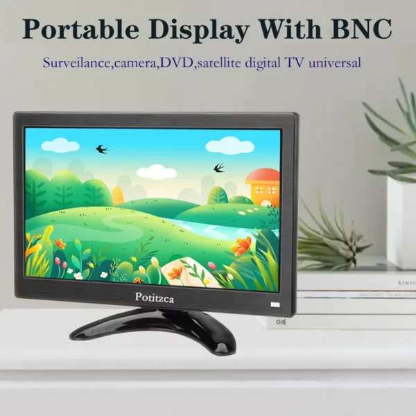 Moniteur Portable 10.1/11.6/13.3 pouces, Mini moniteur 1366x768, ordinateur avec entrée HDMI/VGA/AV/BNC/USB, pour Pc, ordinateur Portable, PS4, Xbox Ras Pi – Image 5