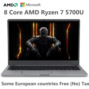 Ordinateur portable AMD Ryzen 7 5700U Gaming Lapmedicents, 15.6 pouces, injuste, Max Ram 64 Go, DDR4 MAX Rom 4 To, SSD, Windows 10, 11 Pro, Bluetooth, WiFi