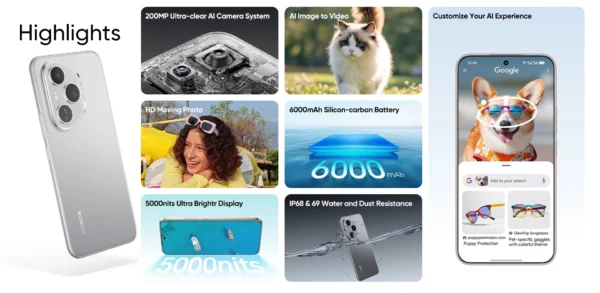 2025 Version mondiale HONOR 400 Pro 5G Smartphone Snapdragon 8 Gen 3 6.7 ''AMOLED affichage 200MP 100W filaire 50W sans fil IP68 et IP69 – Image 14