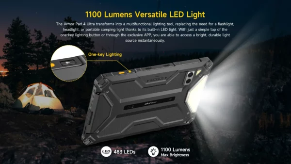 【Première mondiale】Ulefone Armor Pad 4 Ultra 5G Tablette robuste Imagerie thermique 11800mAh 10,36"2K 16GB + 256GB Android 14 Lumière LED – Image 25