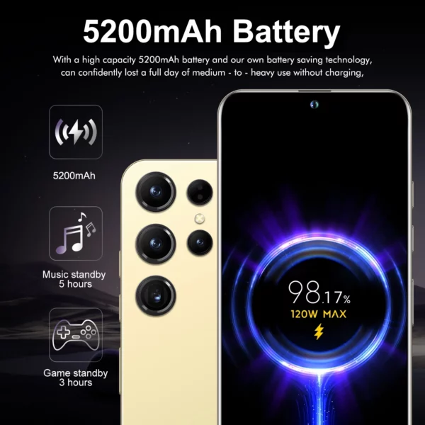 X18 Smartphone Android 6.6 pouces 128GB ROM 8GB RAM 4G réseau double SIM téléphones portables Google Play Store 5200mah téléphones mobiles – Image 5