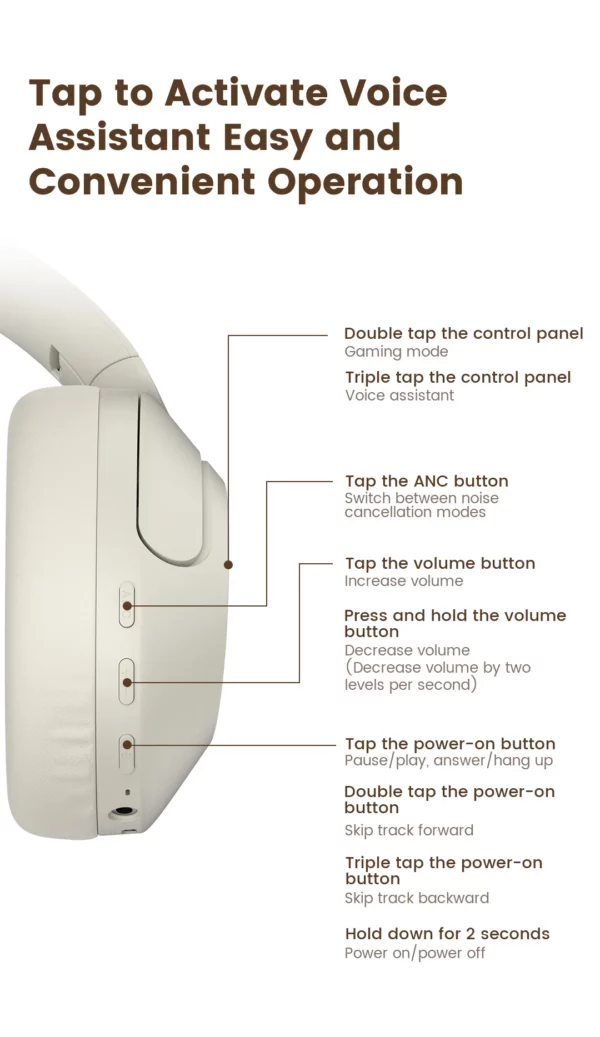 HAYLOU-Écouteurs sans fil S35 ANC, Bluetooth 5.2, 40mm, autonomie de 60 heures – Image 24