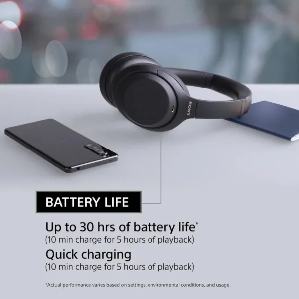 Sony WH-1000XM4 écouteurs Bluetooth sans fil de sport montés sur la tête avec écouteurs d'appel d'oreille complète casque de sport d'affaires de jeu – Image 4