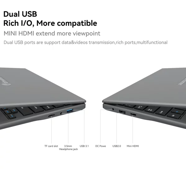 Adreamer ordinateur Portable 13.3 pouces ordinateurs portables bas prix avec processeur Intel 2.5K FHD IPS 8GB 1T SSD 2.5K FHD affichage ordinateur Portable – Image 24