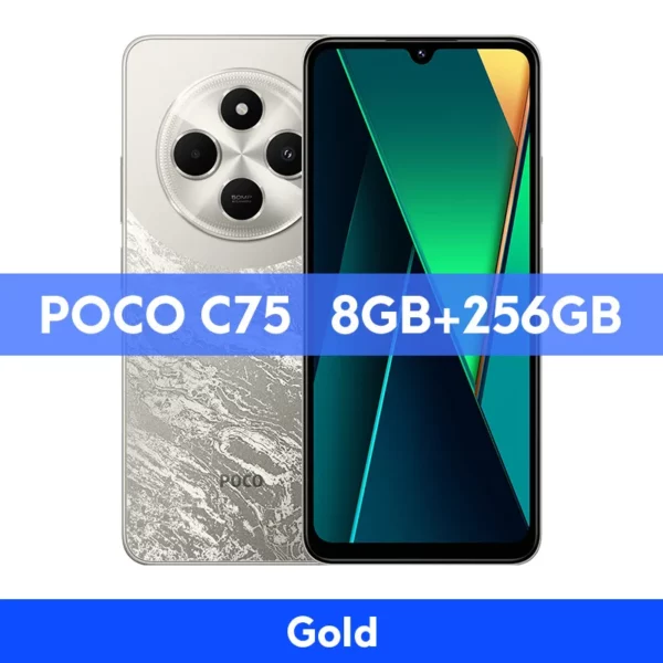POCO C75 Global Version Smartphone NDavid 128 Go 256 Go 6.88 "Dot DstressDisplay Helio G81-Ultra 50MP Camera Massive 5160mAh Battery – Image 7