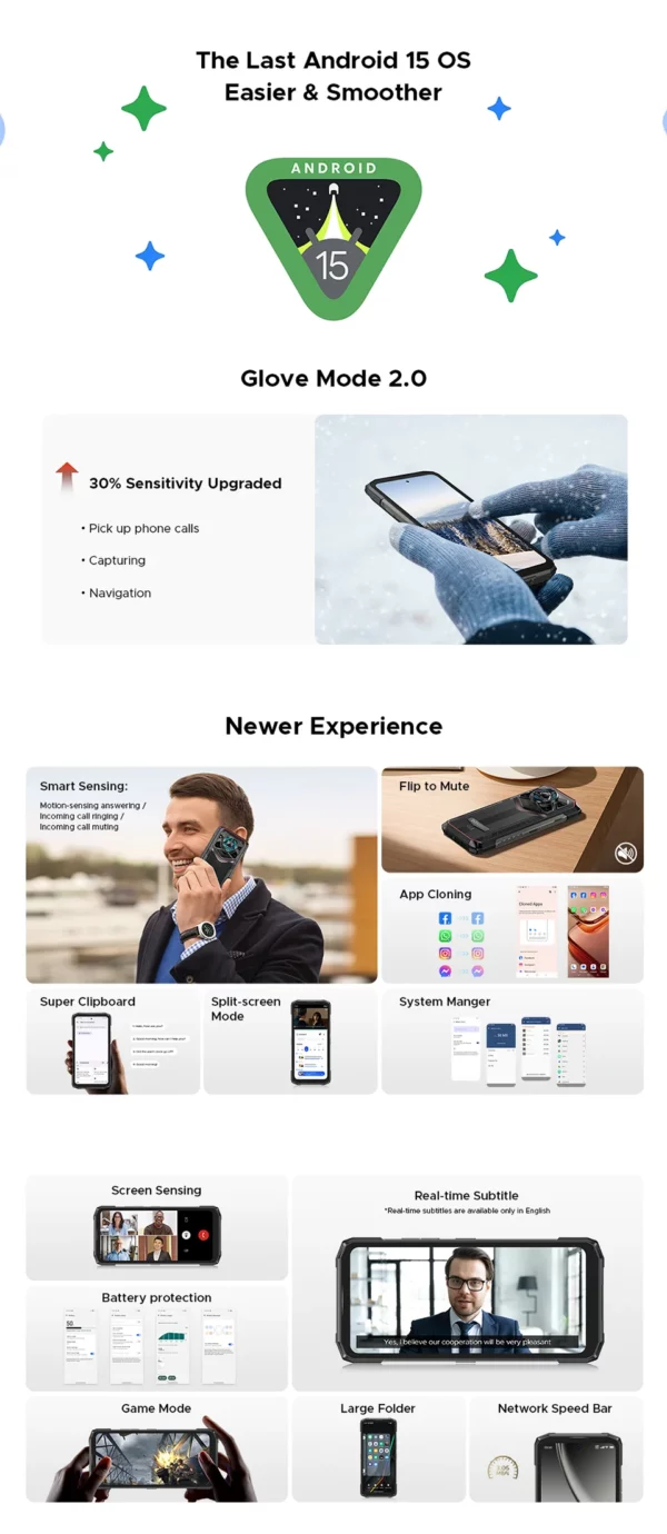 Version mondiale DOOGEE Blade20 Play 5G téléphone robuste 6.6 "HD + 90Hz 8GB 256GB 10300mAh batterie 50MP caméra Android 15 téléphone portable – Image 41