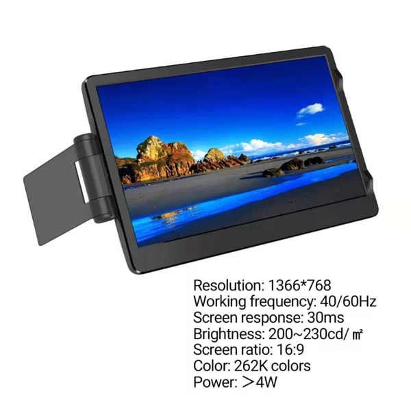 Moniteur de jeu d'écran d'extension d'ordinateur Portable EM116 de 11.6 pouces moniteur d'affichage d'ordinateur USB-C Portable pour les jeux d'ordinateur Portable – Image 22