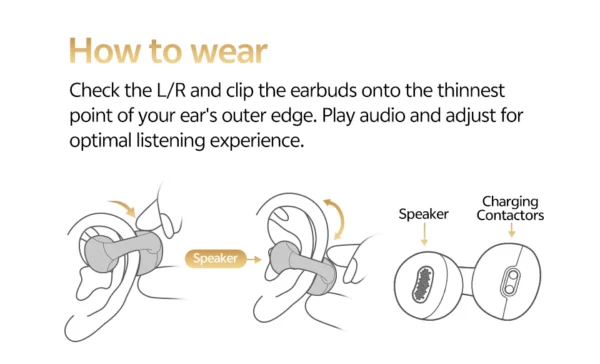 QCY Crossky C30S écouteurs sans fil à oreille ouverte haute résolution avec LDAC écouteurs à pince Bluetooth 6.0 Clip sur OWS casque de sport 40 heures – Image 41