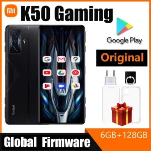 Firmware mondial xiaomi redmi k50 jeu 5G smartphone Qualcomm Snapdragon 8 Gen1 64MP empreinte digitale latérale 6.67 "120W téléphone utilisé