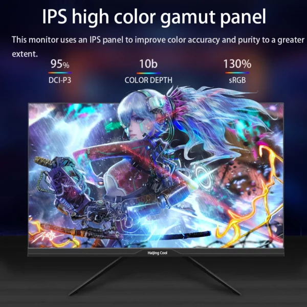 Moniteur 27 pouces 2K 165Hz 144HZ, pour ordinateur de jeu, 1ms, synchronisation gratuite, panneau Nano IPS, écran LCD de bureau, HDMI DP type-c – Image 3