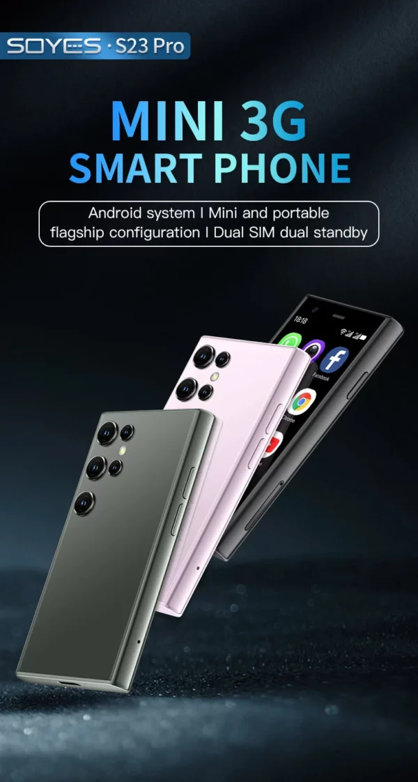 SOYES S23 Pro Smartphone 3.0 pouces Mini téléphone réseau 3G prend en charge WIFI Bluetooth 2GB + 16GB mémoire Smartphone Android – Image 13
