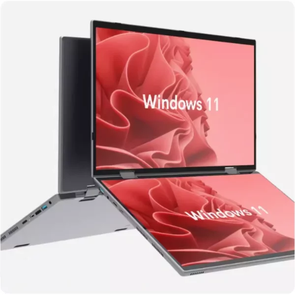 14 pouces + 14 pouces tactile double écran ordinateur portable Intel N100 processeur ordinateur portable de jeu DDR4 16GB 1TB SSD ordinateur portable – Image 6