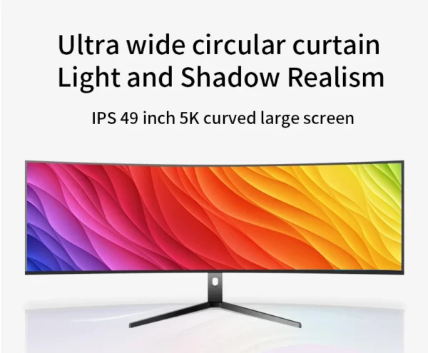 Moniteurs d'ordinateur de bureau incurvés, moniteur de jeu, écran ultra large, 49 pouces, 5K, 75Hz, 144Hz, courbe 5120x1440, PS Xbox – Image 14