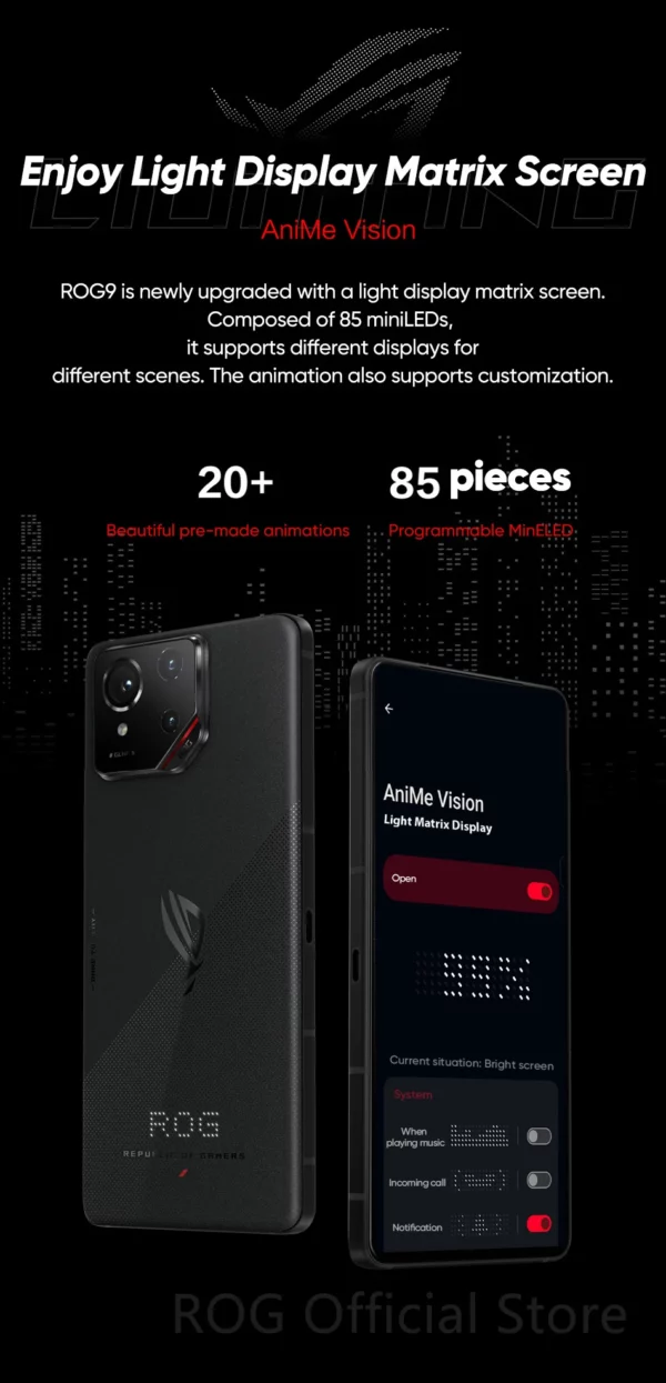 Première mondiale ASUS ROG Phone 9 5G Smartphone Snapdragon 8 Elite 6.78 ''185Hz AMOLED Display ROG 9 Pro 5800mAh NFC téléphone portable – Image 23