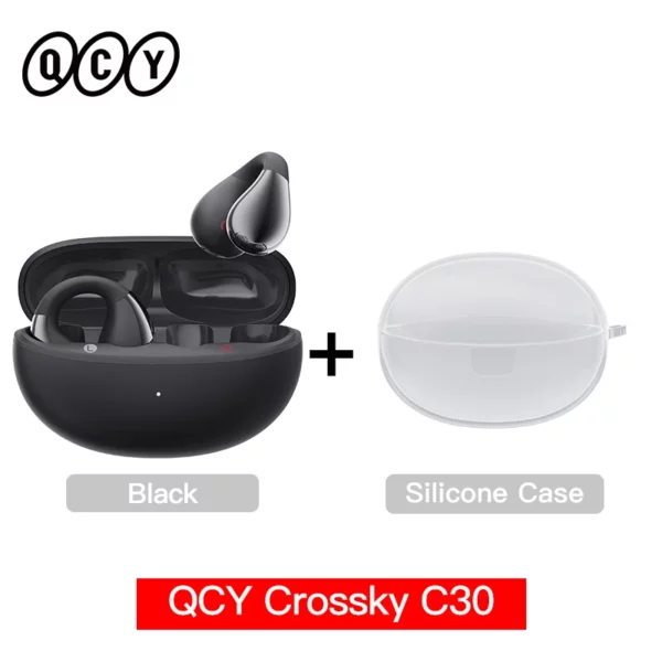 QCY Crossky-Écouteurs à clip d'oreille C30, Bluetooth 5.4, sans fil, oreille ouverte, écouteurs de sport TWS, écouteurs à connexion touristique – Image 8