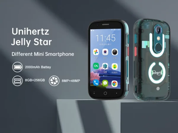 Unihertz Jelly Star Mini Smartphone 8GB 256GB lumière Led débloqué coque arrière transparente téléphones portables pour téléphone de rechange – Image 13