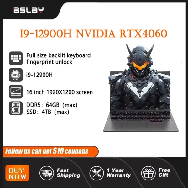 Ordinateur portable de jeu RTX 4060 i9-12900H 16 pouces |   DDR4+SSD En option |   Clavier rétroéclairé |   Impression numérique |   Win11 |   Remise à durée limitée