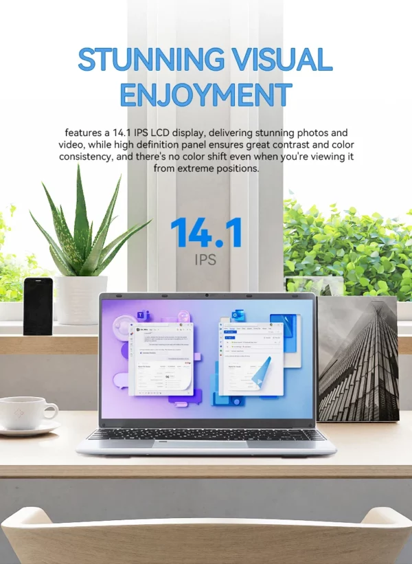 FIREBAT-Ordinateur portable professionnel léger A14, ordinateur portable FHD, empreinte digitale, Intel N5095, 14.1 pouces, 16 Go, LPDDR4, RAM 512 Go, 1 To SSD – Image 13