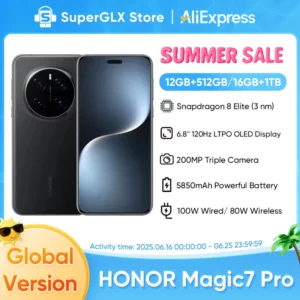 【Première mondiale】 Version mondiale HONOR Magic7 Pro 5G Smartphone Magic 7 Pro Snapdragon 8 Elite 120Hz écran OLED 100W Charge rapide