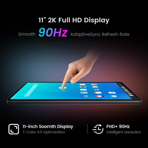 Tablette Teclast T50 Plus Android 14, 11 pouces, 2K, 90Hz, haute rafraîchissement, 6 go + 256 go, UNISOC T620, batterie 8000mAh, caméra 8MP + 13MP, languette 4G – Image 4