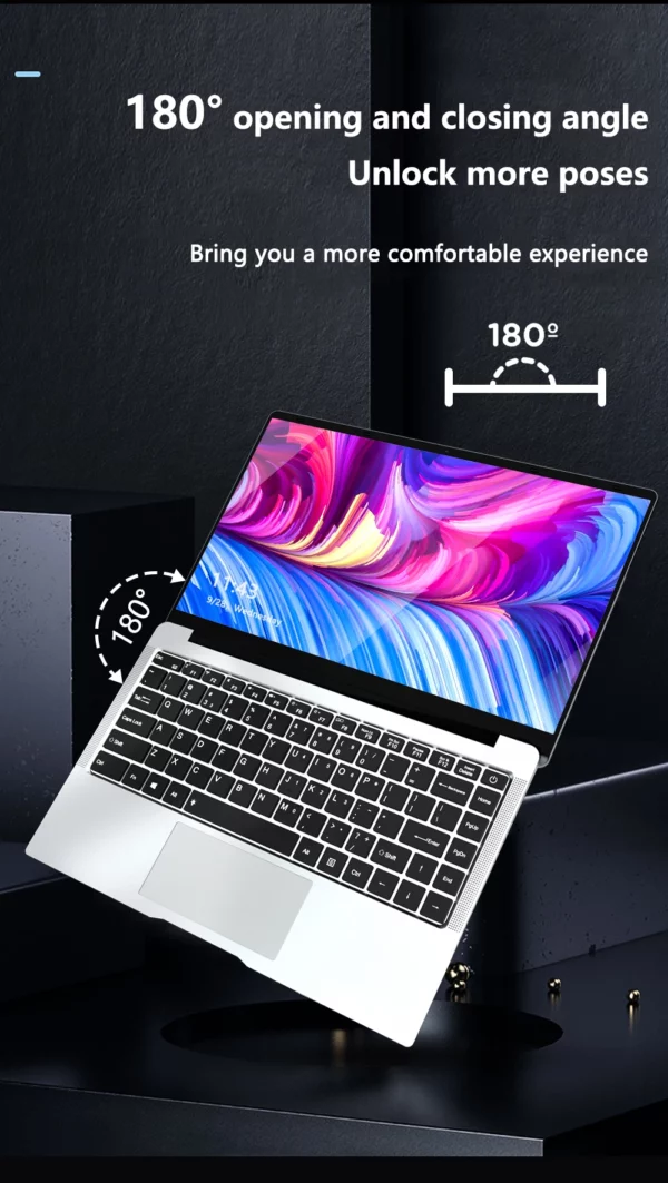 Ordinateur Portable Intel Celeron N4000 pour enfants, 14.1 pouces, avec SSD 128 go/256 go/512 go/1 to, Windows 11 Pro, double cœur, pour étudiants – Image 11