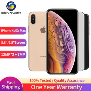 Téléphone portable d'origine Apple iPhone XS/XS Max 4G LTE 5.8 "4GB RAM 64GB/256GB ROM 12MP + 7MP téléphone portable hexa-core XS Smartphone