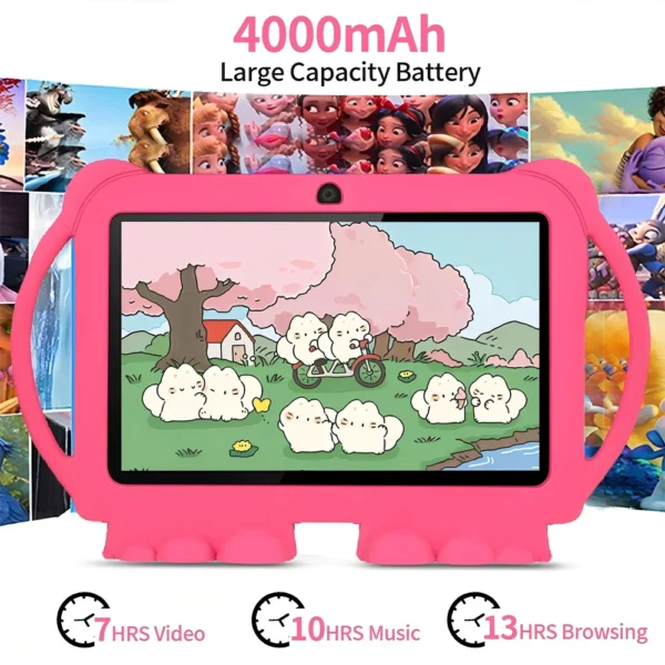 2025 nouveau 7 pouces 5G WIFI tablette pour enfants 4GB RAM 64GB ROM Mini tablette Portable Quad Core double caméra 4000mAh Android 13 – Image 3