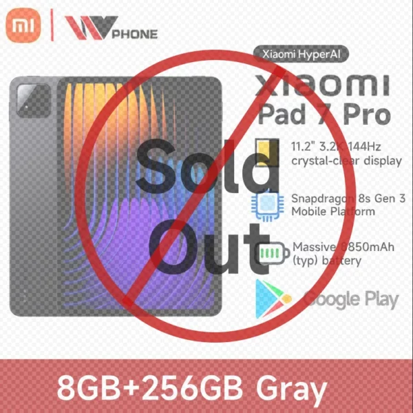 Version mondiale Xiaomi Pad 7 Pro Snapdragon 8s Gen 3 11.2 "3.2K 144Hz écran 50MP + 32MP caméra 8850mAh Mi tablette PC 256GB 512GB – Image 7