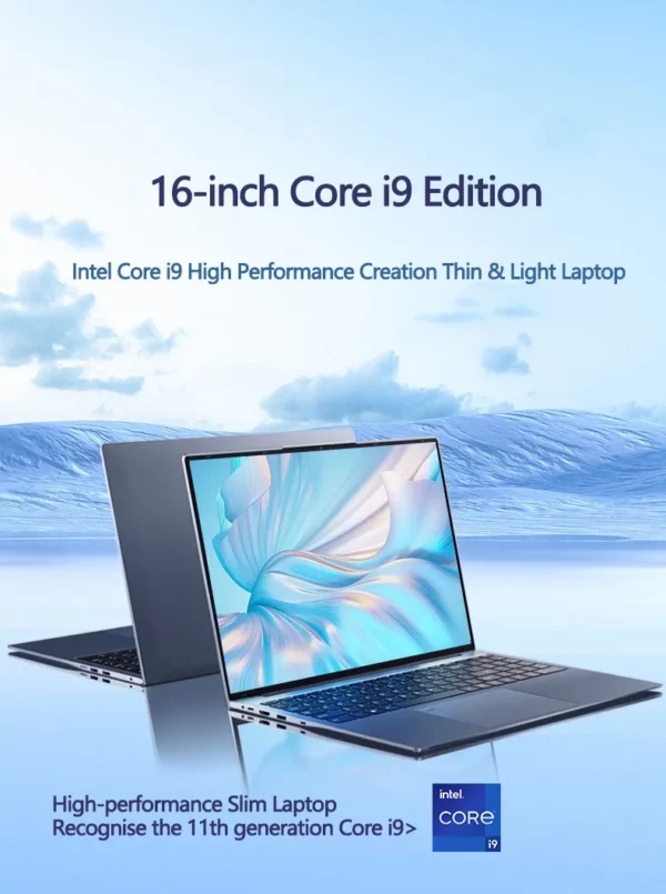 Ordinateur portable 16 pouces Intel Core I9-11900H 32 go DDR4 2 to SSD déverrouiller par empreinte digitale 8 cœurs 16 fils 4.9 GHz Wifi6 HD caméra ordinateur – Image 8