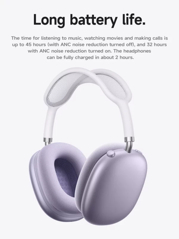 HOCO W65 Plus ANC réduction du bruit Bluetooth casque sur l'oreille sans fil grand écouteur Hifi sons Sport casques avec bouton – Image 20