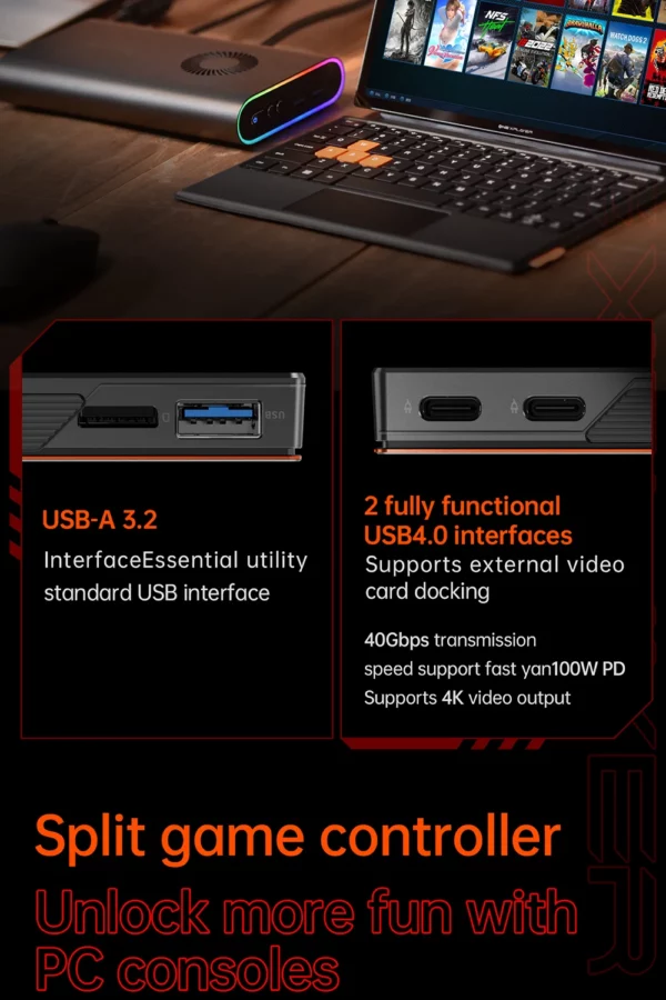 OneXFirst-Ordinateur portable et tablette, PC 3 en 1, Console de jeu, Windows, Déterminer les thorac, BronchPRO, AMD, Ryzen, AI 9, HXsuspec, 8840U, 10.95 pouces – Image 34