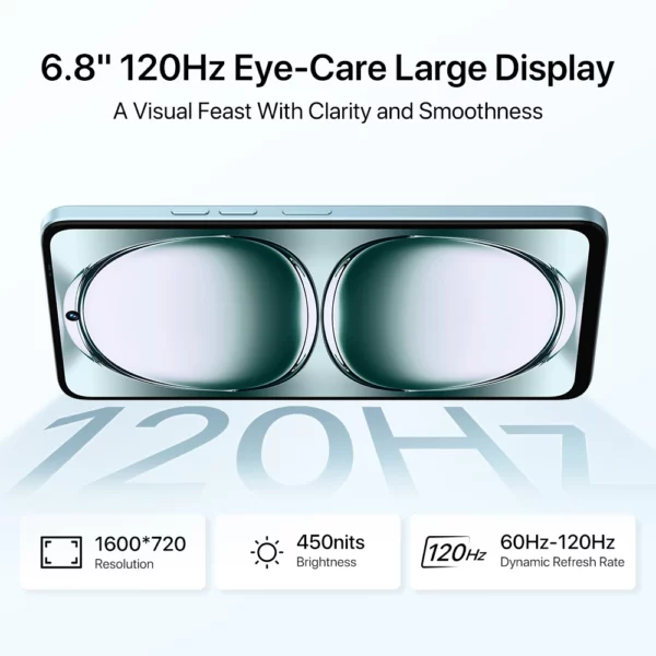 [Nouveau] UMIDIGI Note 100 Android 14 Smartphone 6.8 "HD + 120Hz 50MP caméra 8GB 256GB/6GB 128GB 20W 5000mAh double SIM NFC – Image 3