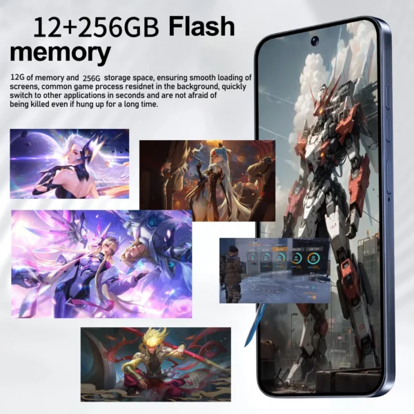Vision mondiale 5G Smartphone Android Note 16 Pro 6000mAH 12GB RAM 256G ROM 6.8 pouces 1920x1080HD 24 + 48MP MTK10 Core 4G téléphone portable – Image 4